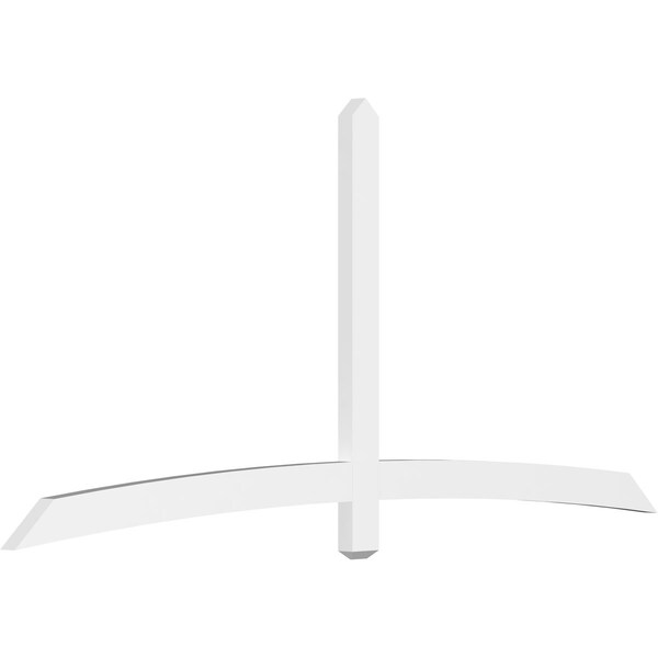 Ekena Millwork Bellingham Architectural Grade PVC Gable Bracket, 96"W x 44"H x 2"D x 4"F, 11/12 Pitch GBP096X44X0204BEL00 - main